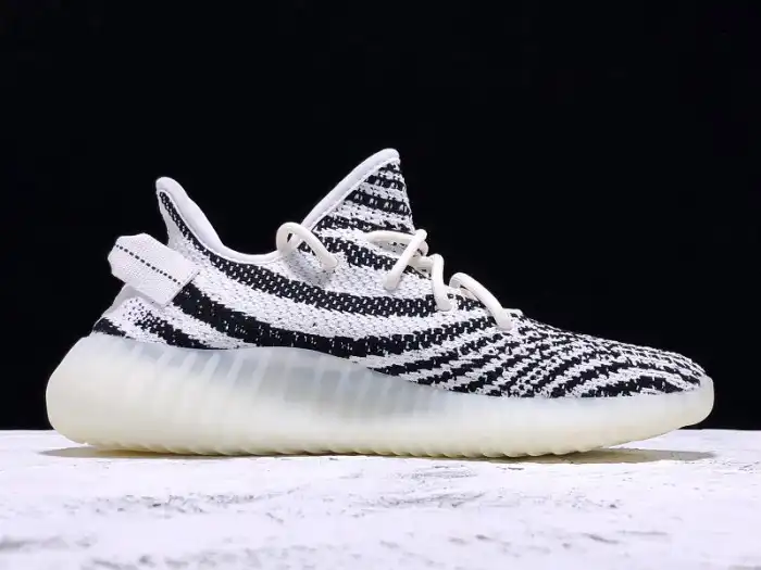 Bmlin Shoes Adidas Yeezy Boost 350 V2 Zebra Black White CP9654 0130