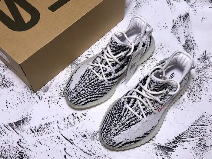 Bmlin Shoes Adidas Yeezy Boost 350 V2 Zebra Black White CP9654 0130