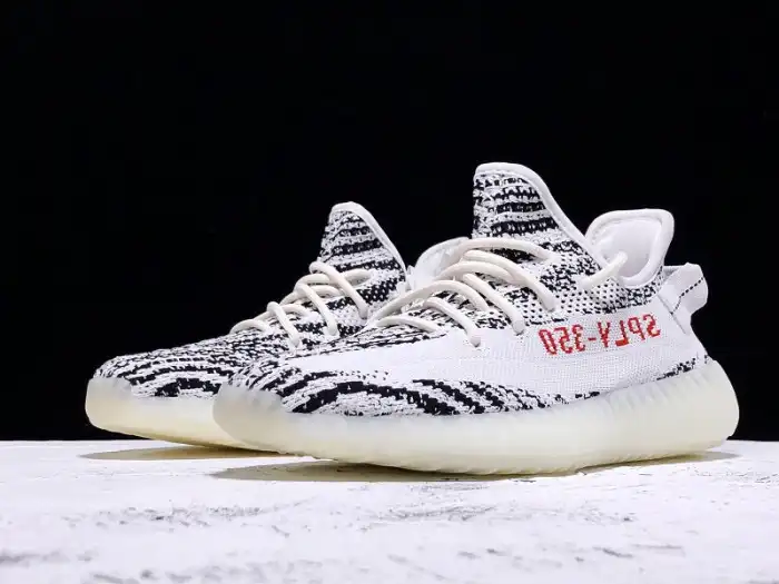 Bmlin Shoes Adidas Yeezy Boost 350 V2 Zebra Black White CP9654 0130