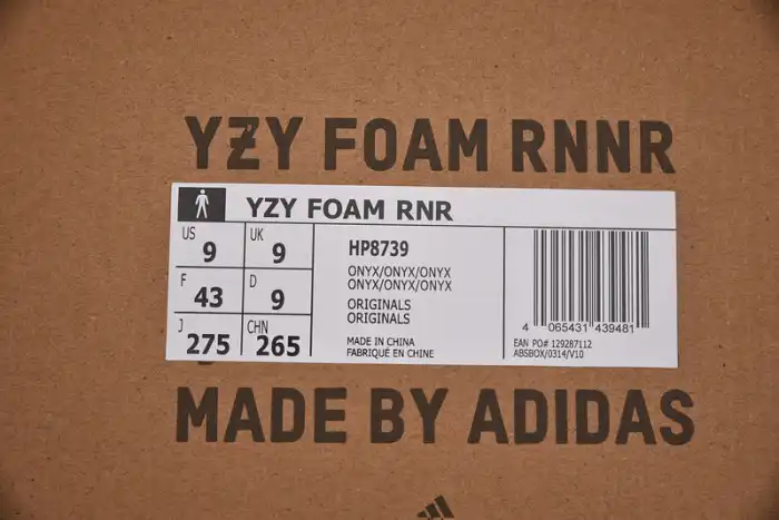 Bmlin Adidas Yeezy Foam RNNR Onyx HP8739 0130