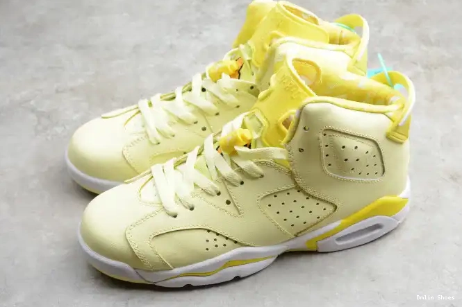 Bmlin Shoes Yellow Air Jordan 6 (GS) 543390-800 Dynamic Floral Retro 0316