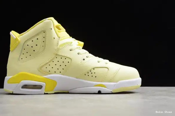 Bmlin Shoes Yellow Air Jordan 6 (GS) 543390-800 Dynamic Floral Retro 0316